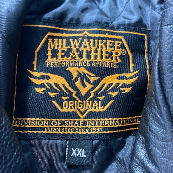 MILWAUKEE LEATHER THE LEGEND CLASSIC POLICE STYLE LEATHER MOTORCYCLE JACKET- XXL - Picture 8 of 9